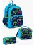 Kids Mavi Lacivert Monster Truck Desenli 3'lü Okul Çanta Seti SET0123406 1