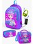 Kids Mor Pembe Mavi Simli K-Pop Desenli Usb'li 3’lü Okul Çanta Seti SET0124316 1