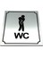 Wc Tuvalet Tabelası Bay Komik, Kapı ve Duvar Yönlendirme Levhası 13 cm x 16 cm Xl 1