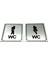 Wc Tuvalet Tabelası Bay Bayan Takım (2 Adet), Kapı Yönlendirme Levhası 13 cm x 16 cm Xl 1