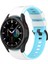 Samsung Galaxy Için 5 40MM / Watch 5 44MM / Watch 5 Pro 45MM / Watch4 40MM / Watch4 44MM / Watch4 Classic 42MM Silikon Izle Band Çift Renk Değiştirme Kayışı - Beyaz / Sky Mavisi (Yurt Dışından) 2