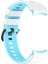 Samsung Galaxy Için 5 40MM / Watch 5 44MM / Watch 5 Pro 45MM / Watch4 40MM / Watch4 44MM / Watch4 Classic 42MM Silikon Izle Band Çift Renk Değiştirme Kayışı - Beyaz / Sky Mavisi (Yurt Dışından) 4