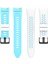 Samsung Galaxy Için 5 40MM / Watch 5 44MM / Watch 5 Pro 45MM / Watch4 40MM / Watch4 44MM / Watch4 Classic 42MM Silikon Izle Band Çift Renk Değiştirme Kayışı - Beyaz / Sky Mavisi (Yurt Dışından) 5