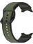 Samsung Galaxy Için 5 40MM / 44MM / Watch 5 Pro 45MM / Watch4 40MM / 44MM Nefes Alabilen Yumuşak Silikon Saat Bandı Çift Renkli Spor Saati - Ordu Yeşil / Siyah (Yurt Dışından) 3