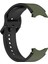 Samsung Galaxy Için 5 40MM / 44MM / Watch 5 Pro 45MM / Watch4 40MM / 44MM Nefes Alabilen Yumuşak Silikon Saat Bandı Çift Renkli Spor Saati - Ordu Yeşil / Siyah (Yurt Dışından) 4