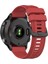 Garmin Forerunner 955 / Forerunner 935 / Descent G1 22MM Twıll Tasarım Silikon Saat Band Siyah Toka Kayışı Değiştirme - Kırmızı (Yurt Dışından) 1
