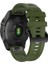 Garmin Fenix ​​7 / Fenix ​​6 Pro / 5 / Amazffit Falcon Için Esnek Silikon Izle Band Değiştirme Tokalı Şık Bilek Kayışı - Ordu Green (Yurt Dışından) 2