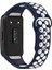 Huawei Band 6 / Honor Band Için 6 Çift Renkli Silikon Silikon Izle Band Ayarlanabilir Bilek Kayışı Değiştirme - Midnight Mavi / Beyaz (Yurt Dışından) 1