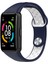 Huawei Band 6 / Honor Band Için 6 Çift Renkli Silikon Silikon Izle Band Ayarlanabilir Bilek Kayışı Değiştirme - Midnight Mavi / Beyaz (Yurt Dışından) 5