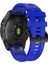 Garmin Fenix ​​7 / Fenix ​​6 Pro / 5 / Amazffit Falcon Için Esnek Silikon Izle Band Değiştirme Tokalı Şık Bilek Kayışı - Mavi (Yurt Dışından) 2