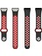 Huawei Band 6 / Honor Band Için 6 Çift Renkli Silikon Silikon Izle Band Ayarlanabilir Bilek Kayışı Değiştirme - Siyah / Kırmızı (Yurt Dışından) 4
