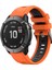 Çift Renk Hızlı Serbest Bırakma Silikon Değiştirme Garmin Fenix ​​7x/6x Safir Gps/6x Pro/6x Gps/5x Gps/5x Plus - Turuncu/siyah Için (Yurt Dışından) 2