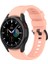 Samsung Galaxy Için 5 40MM / 44MM / Watch 5 Pro 45MM / Watch4 40MM / 44MM / Watch4 Classic 42MM / 46MM / Watch3 41MM Yumuşak Silikon Akıllı Bandı Bilek Kayışı - Pembe (Yurt Dışından) 2