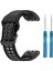 Garmin Iniş MK2S / D2 Delta S / Fenix ​​7s / 6s / 5s Için, Çift Renkli Saat Bandı 20MM Saat Kayış Kayış Silikon Saat Bandı Çift Delikli Tokalı-Siyah / Gri (Yurt Dışından) 5