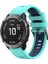 Çift Renk Hızlı Serbest Bırakma Silikon Yedek Garmin Fenix ​​7x/6x Safir Gps/6x Pro/6x Gps/5x Gps/5x Plus - Nane Yeşil/gece Mavisi (Yurt Dışından) 2