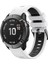 Çift Renk Hızlı Serbest Bırakma Silikon Değiştirme Garmin Fenix ​​7x/6x Safir Gps/6x Pro/6x Gps/5x Gps/5x Plus - Beyaz/siyah Için (Yurt Dışından) 2