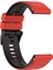 Garmin Fenix ​​7/6/5 Için / Amazfit Falcon Silikon Saat Band 22MM Çift Renk Ayarlanabilir Akıllı Saat Kayışı Değiştirme - Kırmızı / Siyah (Yurt Dışından) 4