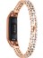 Xiaomi Smart Band Için 8 Rhinestone Dekor Paslanmaz Çelik Kayış Yedek Akıl Swatch Bilek Bandı - Gül Altın (Yurt Dışından) 1
