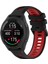 Garmin Forerunner 265S Silikon Izle Bantları 18MM Çift Renk Değiştirme Kayışı - Siyah+Kırmızı (Yurt Dışından) 5