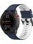 Garmin Fenix ​​7/6/5 Için / Amazfit Falcon Silikon Saat Band 22MM Çift Renk Ayarlanabilir Akıllı Saat Kayışı Değiştirme - Gece Yarısı Mavi / Beyaz (Yurt Dışından) 1