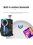 NDR-P12 Mikrofonlu Kumandalı Rgb Ledli Taşınabilir Tekerlekli Bluetooth Hoparlör 4