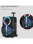 NDR-P12 Mikrofonlu Kumandalı Rgb Ledli Taşınabilir Tekerlekli Bluetooth Hoparlör 5