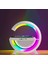 Kablosuz Hızlı Şarj Özellikli Bluetooth Hoparlör Masa Lambası Rgb Sd Kart Girişli Ses Bombası 3