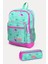 Kids Su Yeşili Neon Pembe Flamingo Desenli 2'li Okul Çanta Seti SET0223111 1