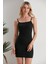 Kadın Siyah Ip Askılı Mini Kaşkorse Elbise 1