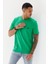 Göğüs Ebabil Silüet Baskı Düz Desen Bisiklet Yaka Regular Fit Tişört Benetton Yeşili 5