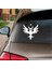 Çift Başlıklı Kartal ve Ay Yıldız Sticker Beyaz 15X15 cm 2