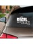 Bu Dizel Seni Üzer Oto Cam Sticker Beyaz 25X15 cm 2