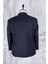 Erkek Regular Fit Mono Yaka Lacivert Ekose 4 Drop Takım Elbise 5