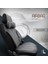 Voyager Design Boyun ve Bel Destekli Deri-Keten Ultra Konforlu Universal Oto Koltuk Kılıfı Tam Set 4