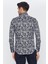 Erkek Siyah Multicolor Desenli Slim Fit Uzun Kol Gömlek 4