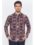 Erkek Lacivert Multicolor Desenli Slim Fit Uzun Kol Gömlek 1