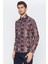 Erkek Lacivert Multicolor Desenli Slim Fit Uzun Kol Gömlek 2