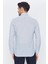 Erkek Açık Mavi-Beyaz Çizgili Slim Fit Uzun Kol Gömlek 4