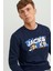 Jack & Jones Dust Erkek Lacivert Bisiklet Yaka Sweatshirt 3