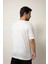 Relaxed Fit Baskılı Pamuk Beyaz Tişört 5