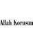 Allah Korusun Araba Sticker Siyah 18X2 cm 2