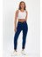 Mavi Yüksek Bel Dar Paça Skinny Power Likralı Kot Pantalon Trefjeans-2-Mavi 1