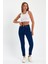 Mavi Yüksek Bel Dar Paça Skinny Power Likralı Kot Pantalon Trefjeans-2-Mavi 2