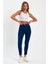 Mavi Yüksek Bel Dar Paça Skinny Power Likralı Kot Pantalon Trefjeans-2-Mavi 3