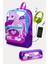 Kids Mor Pembe Unicorn Desenli Usb'li 2'li Okul Çanta Seti SET0223808 1