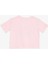Kız Çocuk Crop Tişört Kolları Düğme Aksesuarlı Simli Yazı Baskılı 9-16 Yaş, Pembe 2