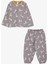 Kız Bebek Pijama Takımı Simli Zürafa Desenli 9 Ay-3 Yaş, Vizon 1