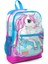 Kids Mavi Neon Pembe Unicorn Desenli Usb'li 2'li Okul Çanta Seti SET0223811 2