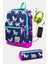 Kids Lacivert Pembe Unicorn Desenli Usb'li 2'li Okul Çanta Seti SET0223270 1