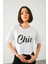 Taş Işlemeli Chic Baskı T-Shirt 1